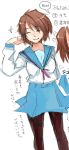 genderswap koizumi_itsuki koizumi_itsuki_(female) pantyhose school_uniform serafuku sketch suzumiya_haruhi_no_yuuutsu 