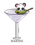  :3 drink glass innertube jenny_pham martini no_humans olive panda 