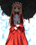  akino_sora blonde_hair blue_eyes gothic gothic_lolita lolita_fashion long_hair original shade smile umbrella 