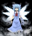  blue_eyes blue_hair cirno female ofuro_mantarou ribbon touhou wings 