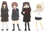  4girls blazer multiple_girls original pantyhose school_uniform shiratama_shima 