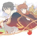  animal_ears apple craft_lawrence food fruit holo kyuusugi_toku spice_and_wolf wolf 