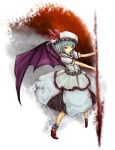  bat_wings female gungnir kaoru_(pixiv) polearm remilia_scarlet spear spear_the_gungnir touhou weapon wings 