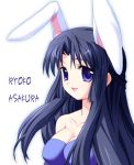  1girl animal_ears asakura_ryouko character_name half_updo maroppe rabbit_ears solo suzumiya_haruhi_no_yuuutsu 