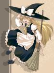  1girl blonde_hair broom female haniwa haniwa_(leaf_garden) hat kirisame_marisa solo touhou witch witch_hat 