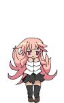  animated animated_gif louise_francoise_le_blanc_de_la_valliere lowres lucky_star minamura_haruki motteke!_serafuku parody thigh-highs zero_no_tsukaima zettai_ryouiki 