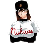  1girl baseball breasts lowres momoe_maria nagi_raiun ookiku_furikabutte screencap solo uniform 