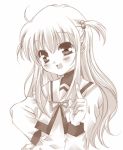  00s 1girl arisa_bannings brown lowres lyrical_nanoha mahou_shoujo_lyrical_nanoha monochrome solo 