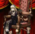  00s chair hairband rozen_maiden sitting suigintou white_hair 