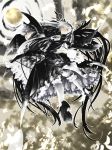  00s closed_eyes feathers hamuhamu long_hair moon rozen_maiden silver_hair suigintou wings 