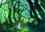  1girl forest ghost lack nature original scenery solo tree 