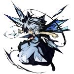  (9) 1girl bad_id banpai_akira blue_hair cirno crystal female ice phantasmagoria_of_flower_view ribbon short_hair solo touhou wings 