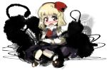  blonde_hair darkness female red_eyes ribbon rumia short_hair the_embodiment_of_scarlet_devil touhou youkai 