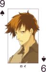  1boy baccano! card card_(medium) enami_katsumi male_focus official_art playing_card roy_maddock roy_murdoch ryohgo_narita_(mangaka) solo 