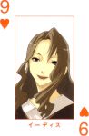  1girl baccano! card card_(medium) edith edith_(baccano!) enami_katsumi official_art playing_card ryohgo_narita_(mangaka) solo 