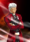  angry archer fate/stay_night fate_(series) male solo white_hair 