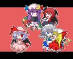  chibi flandre_scarlet head_wings highres hong_meiling izayoi_sakuya koakuma lilywhite_lilyblack patchouli_knowledge remilia_scarlet touhou 