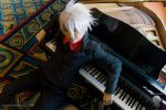  cosplay formal photo piano red_eyes soul_eater soul_eater_(character) soul_eater_(character)_(cosplay) white_hair 