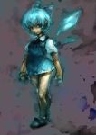  bad_id blue_eyes blue_hair cirno highres peg_(pixiv85249) ribbon short_hair touhou wings 