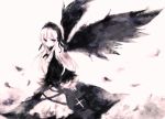  black_wings dress feathers hairband purple_eyes rozen_maiden shichi silver_hair suigintou violet_eyes wings 