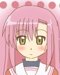  ... 1girl blush frown green_eyes hair_ornament hairpin hayate_no_gotoku! katsura_hinagiku long_hair lowres pink_eyes pink_hair portrait school_uniform serafuku solo 