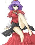  1girl barefoot female kurinton oekaki solo touhou yasaka_kanako 