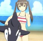  bikini minami-ke minami_kana orca screencap stitched swimsuit twintails whale 