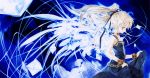  air blonde_hair blue_eyes hair_ribbon kamio_misuzu long_hair ribbon sumi_keiichi wings 