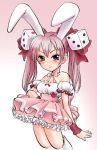  1girl animal_ears bow di_gi_charat katou_ryouichi pink_bow rabbit_ears solo twintails usada_hikaru 