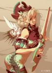  1girl ass blonde_hair braid female hanra_samurai hat original red_eyes solo 