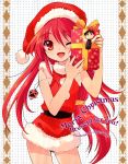  1girl alastor_(shakugan_no_shana) christmas highres itou_noiji jewelry pendant red_eyes redhead santa_costume shakugan_no_shana shana 
