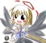 blonde_hair ex-rumia female lowres red_eyes rumia sword the_embodiment_of_scarlet_devil touhou weapon youkai 