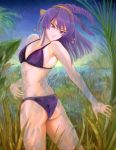  ass beatmania bikini highres purple_hair swimsuit thigh-highs umegiri_hifumi 