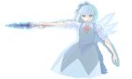  1girl cirno clear_cross female solo sword touhou weapon 