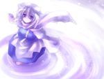  1girl asahina female hat highres letty_whiterock purple_hair snowflakes solo touhou violet_eyes 