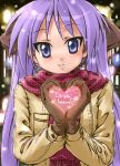  coat gloves heart heart_hands hiiragi_kagami lucky_star scarf 