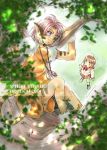  2girls 90s animal_ears artist_name cat_ears cat_tail kanzaki_hitomi merle merle_(tenkuu_no_escaflowne) multiple_girls pink_hair short_hair tail tenkuu_no_escaflowne tenkuu_sphere 