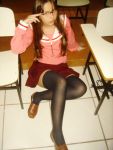  asian azumanga_daioh cosplay mizuhara_koyomi photo thigh-highs zettai_ryouiki 