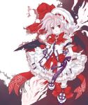  1girl dress female hat remilia_scarlet solo touhou white_background wings 