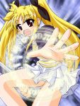  00s blonde_hair d.a fate_testarossa long_hair lyrical_nanoha mahou_shoujo_lyrical_nanoha miniskirt skirt 