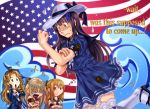  &gt;o&lt; ++ /\/\/\ 4girls american_flag black_hair blonde_hair blue_dress blue_eyes blush bras_d&#039;honneur breasts bridal_gauntlets brown_eyes cleavage dress elbow_gloves flower garter_straps gloves gochuumon_wa_usagi_desu_ka? hair_flower hair_ornament hair_ribbon hands_on_own_cheeks hands_on_own_face hat iowa_(pacific) jitome kantai_collection lace lace-trimmed_thighhighs long_hair melisaongmiqin middle_finger multiple_girls new_jersey_(pacific) no_mouth open_mouth pacific parody red_eyes ribbon ribbon-trimmed_legwear ribbon_trim sailor_dress silver_hair sun_hat surprised sweatdrop tears thigh-highs tiara uss_missouri_(bb-63) uss_wisconsin_(bb-64) waves 