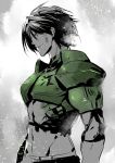  1boy akame_ga_kill! armor black_hair bulat green_eyes highres rain sketch spot_color tashiro_tetsuya younger 