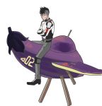  1boy black_hair eggplant kusomiso macross macross_delta messer_ihlefeld riding 