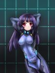  1girl artist_request bodysuit character_request highres hime_cut muvluv pilot_suit red_eyes skin_tight solo 