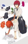  ... 4boys arm_support blue_hair ensemble_stars! fushimi_yuzuru glasses glasses_removed green_hair grey_hakama hakama hasumi_keito hero_(dka) japanese_clothes kimono looking_at_viewer lying multiple_boys no_shoes on_side orange_hair pen redhead riding sheet_music sitting sitting_on_person sleeping spoken_ellipsis suou_tsukasa tabi tsukinaga_leo violet_eyes zzz 