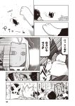  /\/\/\ 1girl 5boys ahoge cat cockroach comic gloom_(expression) greyscale halo highres hood hooded_jacket insect jacket jin_(mugenjin) mask monochrome multiple_boys original page_number sidelocks sweat sweating_profusely translation_request 