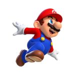 1boy 3d absurdres blue_eyes brown_hair facial_hair full_body hat highres male_focus mario super_mario_bros. mustache official_art overalls red_hat red_shirt shirt simple_background solo super_mario_bros. super_mario_run 