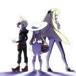  1boy 2016 2girls bag black_jacket blonde_hair brother_and_sister dated dress earrings family gem gladio_(pokemon) green_eyes hair_ornament handbag hat hood hood_down hooded_jacket jacket jewelry kou_osmtaka leggings lillie_(pokemon) long_hair long_sleeves lusamine_(pokemon) mother_and_daughter mother_and_son multiple_girls open_mouth pigeon-toed pokemon pokemon_(game) pokemon_sm sandals shoes short_dress short_hair siblings sleeveless sleeveless_dress sun_hat sweat very_long_hair white_hat white_shoes 