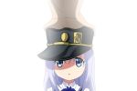  1girl blue_eyes crossover gochuumon_wa_usagi_desu_ka? hand_on_another&#039;s_head hat jojo_no_kimyou_na_bouken kafuu_chino kuujou_joutarou long_hair parted_lips silver_hair solo_focus toorisugari_no_seiginomikata upper_body 