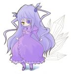  dress eyepatch flower kty_(04) kty_(pixiv) long_hair lowres purple_hair rozen_maiden twintails 